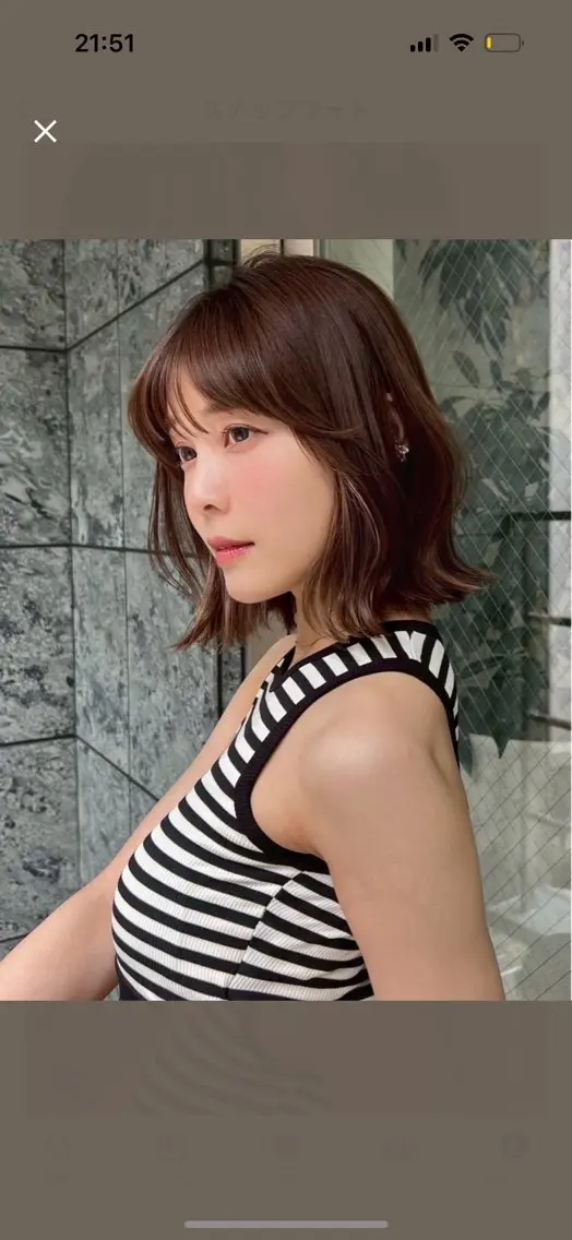 ミディアム 🎀 レイヤーカット カラー / 錦糸町のヘアスタイル