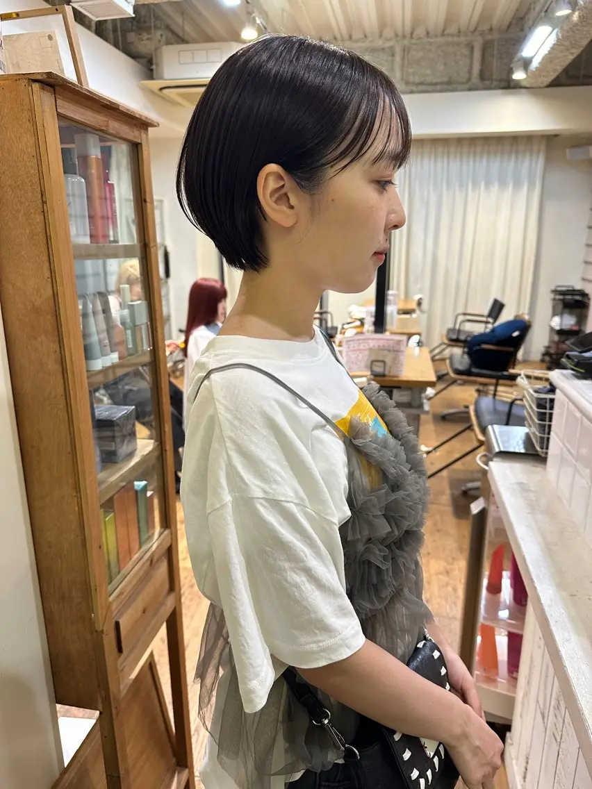 ショート ショート ボブ 梅田 木戸健人のヘアスタイル