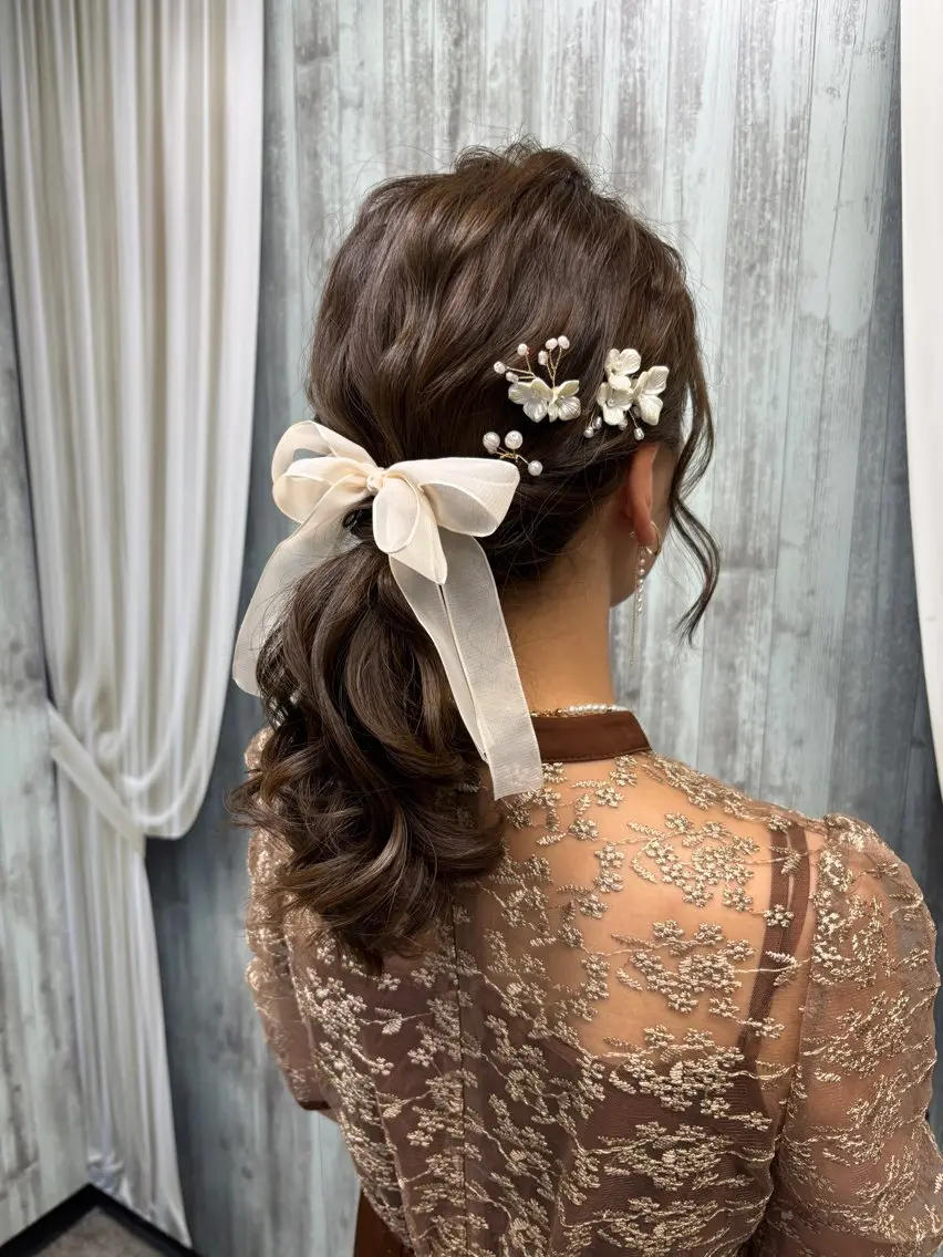 ✨ゆるふわヘアセット💘の写真