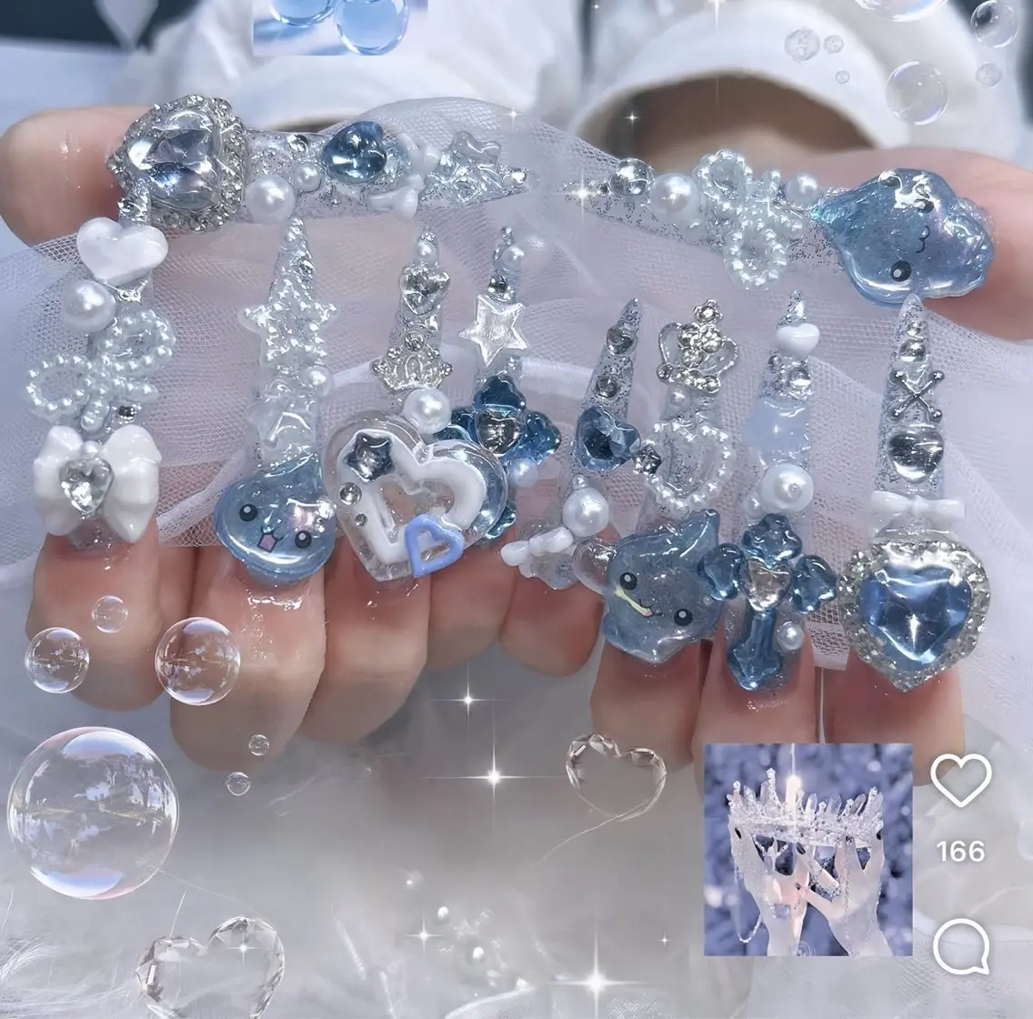 ネイル オーロラネイル チークネイル 桜ネイル クリアネイル ドット ハンドネイル フットネイル Rin Nail Shinokuboのネイルデザイン