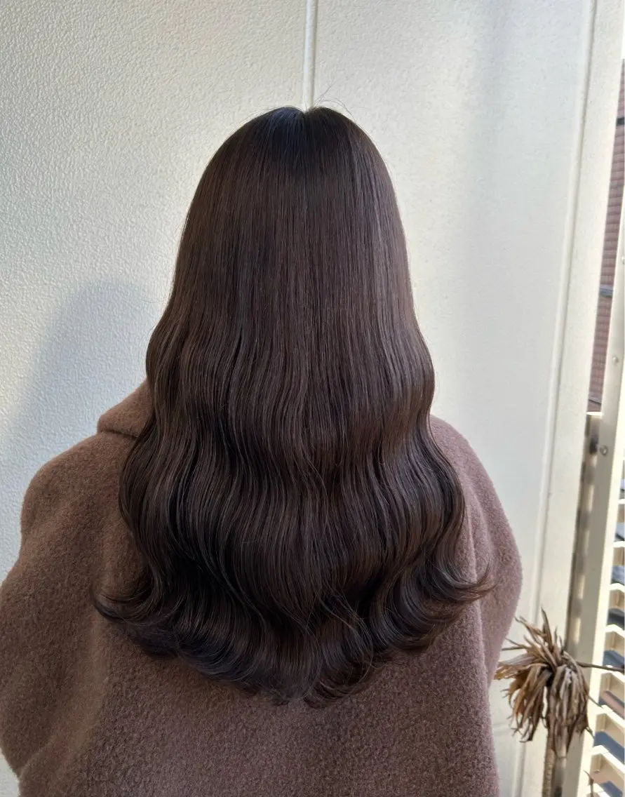 ロング カラー ヘアアレンジ ブラウンカラー ココアブラウン 《暖色/韓国hair 》🇰🇷桑原ユキネのヘアスタイル