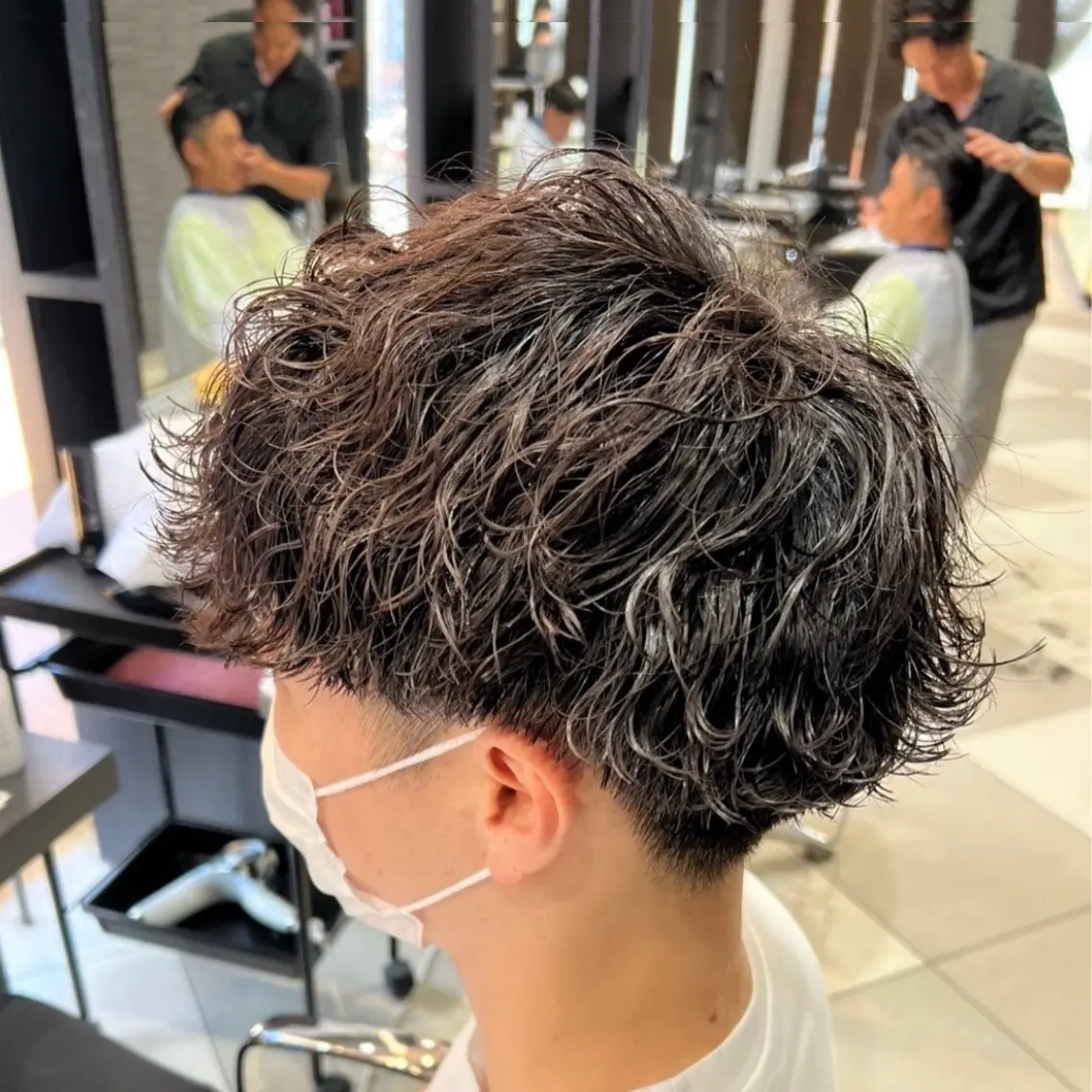 ショート パーマ メンズ メンズパーマ 波巻きパーマ スパイラルパーマ カット パーマ 道越 裕人のヘアスタイル