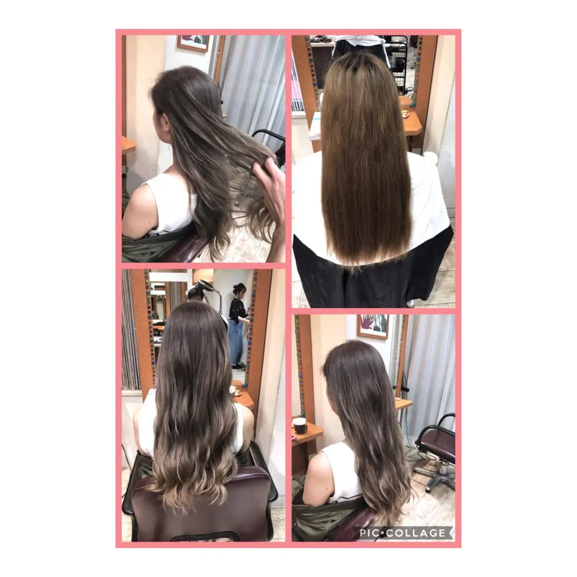 ロング カラー ブリーチ ケアブリーチ ダークグレー ダークグレージュ グレージュ 100%髪質改善特化 TRUNSのヘアスタイル