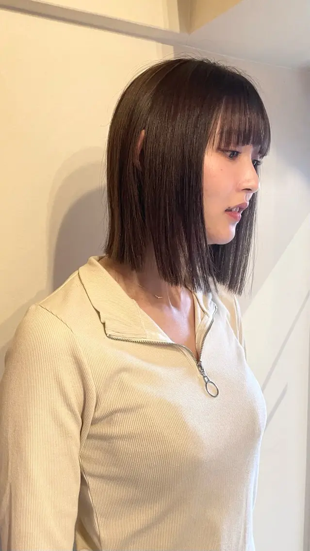 ミディアム カラー 髪質改善 カット ヘアカラー 縮毛矯正 トリートメント 鎌田卓也/髪質改善 /透明感カラーのヘアスタイル