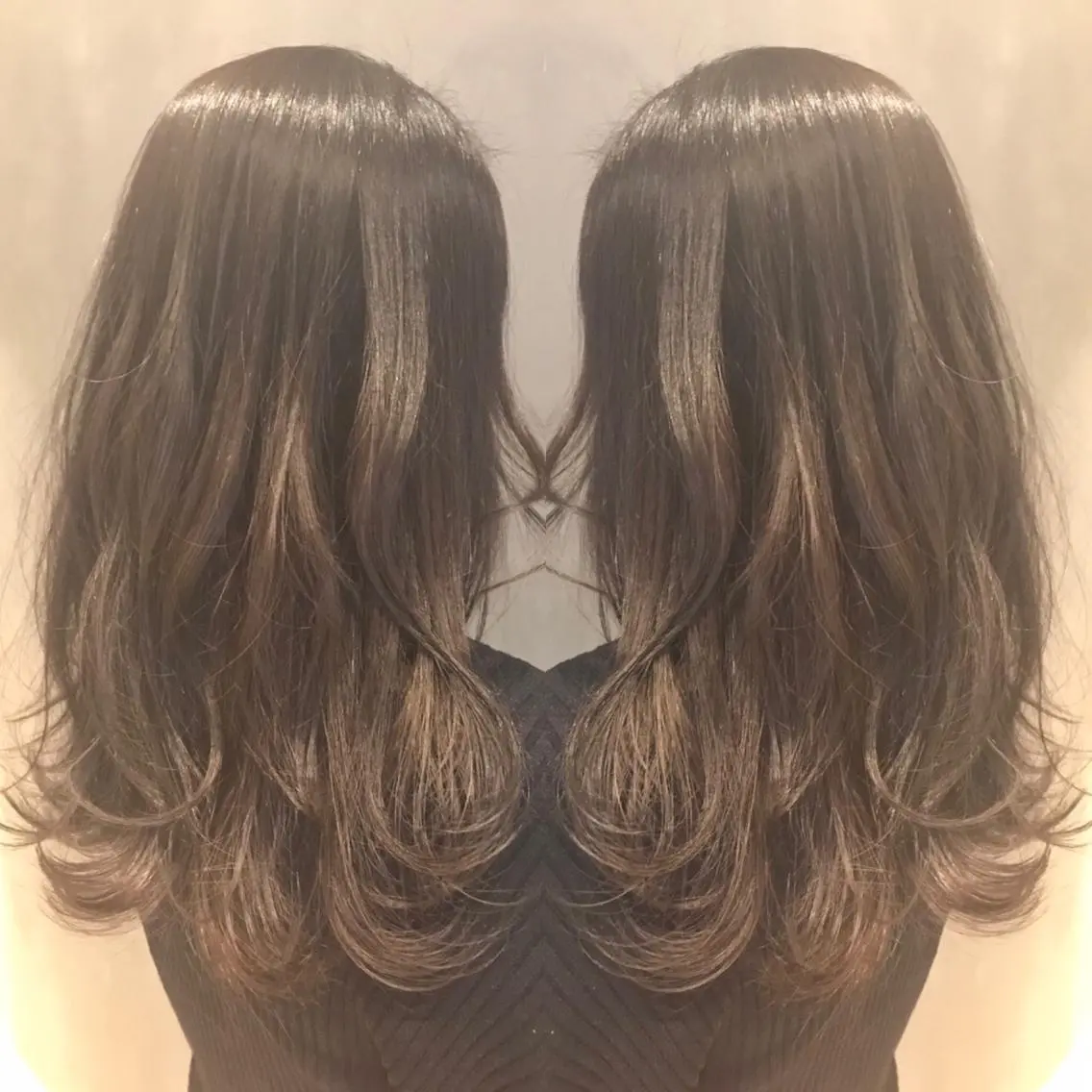 セミロング レイヤーカット 長谷川 沙紀のヘアスタイル