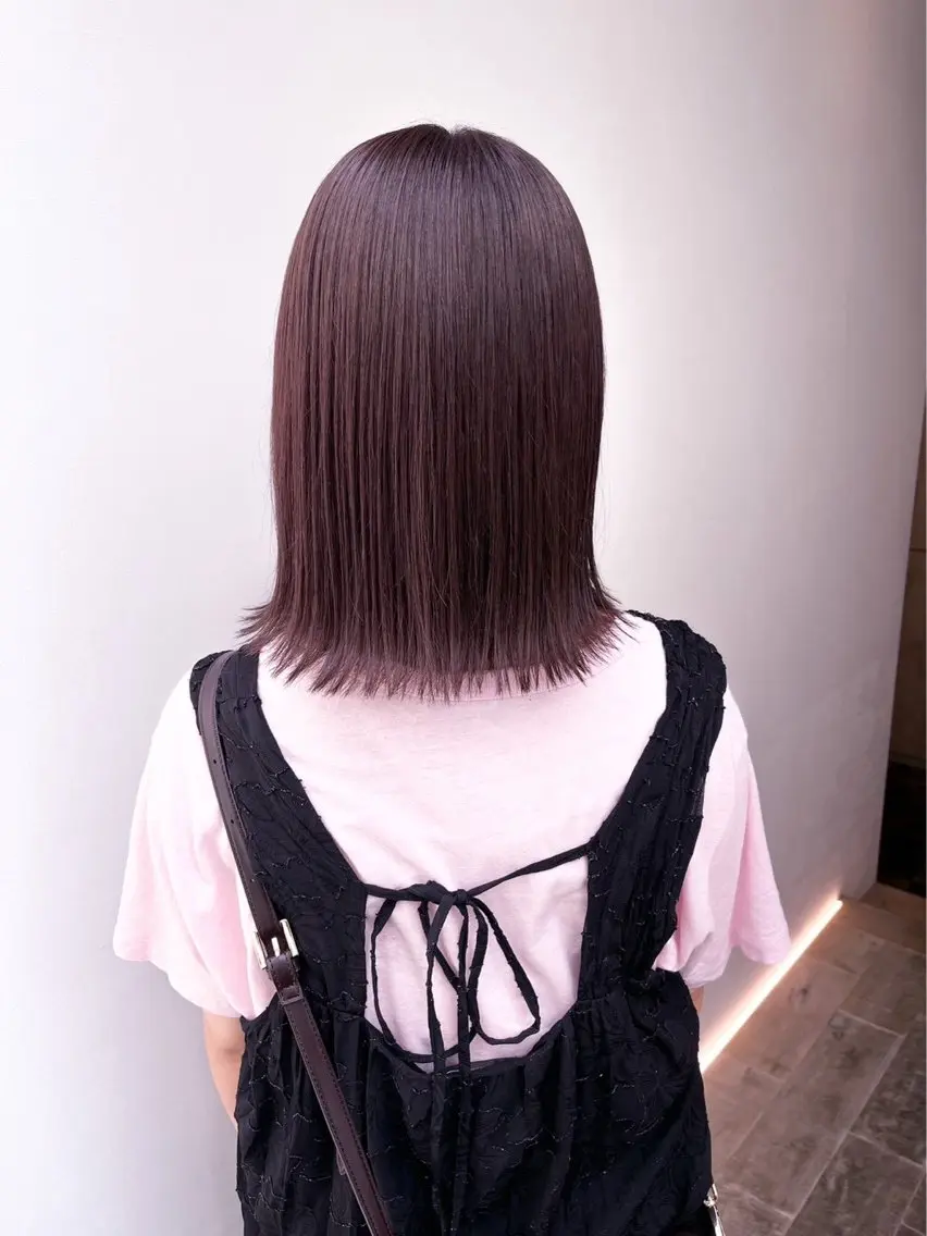 カラー miku ⟡.·透明感カラーのヘアスタイル
