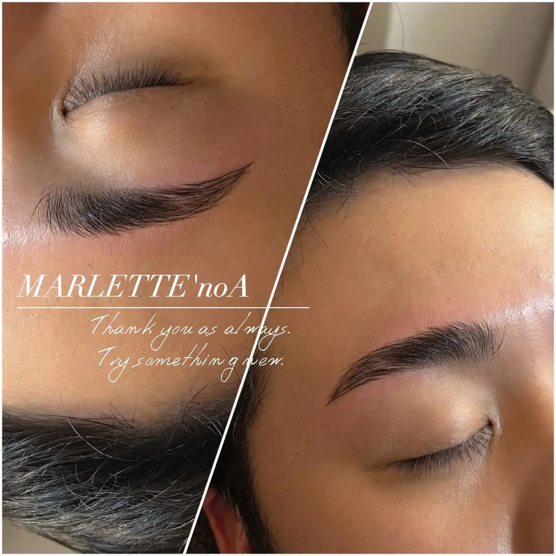 アイブロウ 眉カラー ハリウッドブロウリフト メンズアイブロウ MARLETTE 'noAのエステ・リラクイメージ