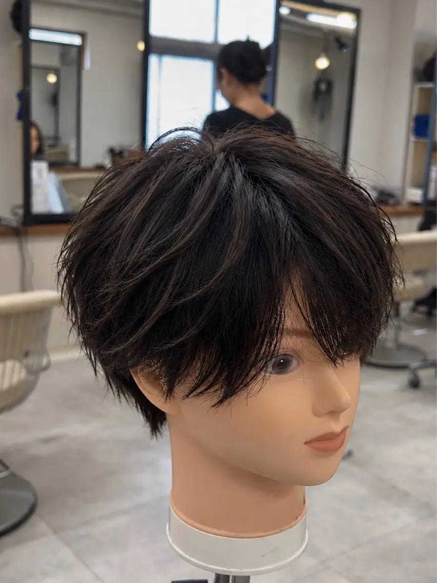 ヘアアレンジ メンズ マッシュ 縮毛/ カラーモデル募集のヘアスタイル