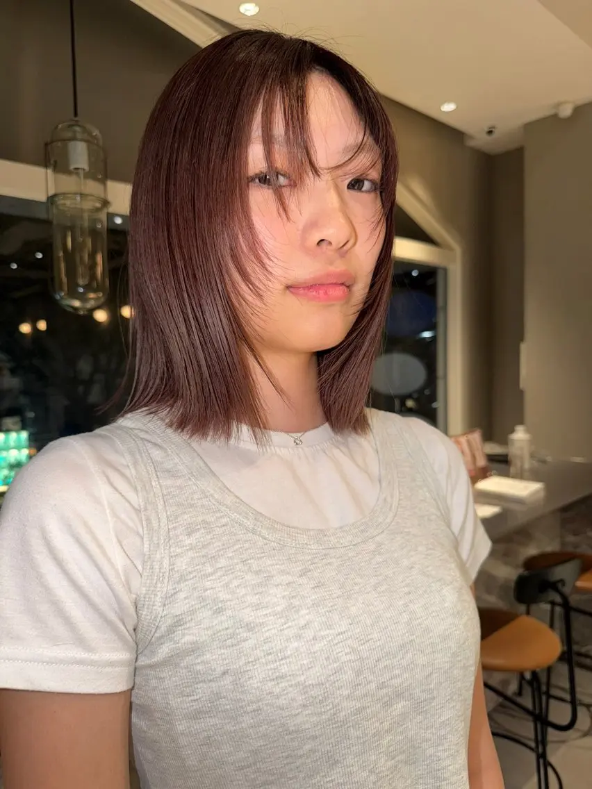カラー ベージュカラー ブリーチ 後藤 由果のヘアスタイル