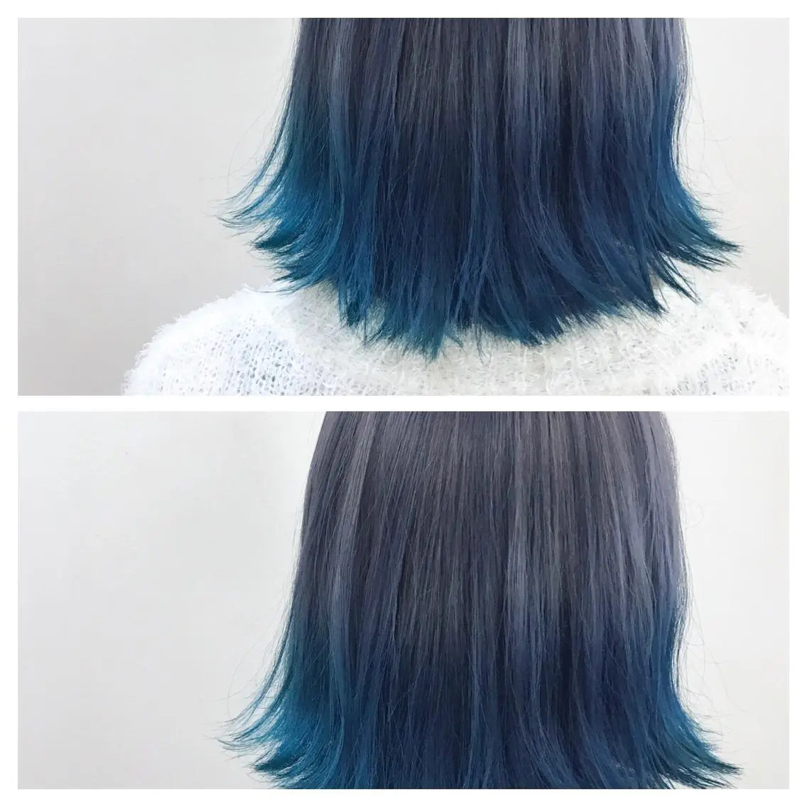ショート カラー ブルーカラー グラデーションカラー ボブ 外ハネヘア ハイトーン/ショート 村上淳乃🐥のヘアスタイル