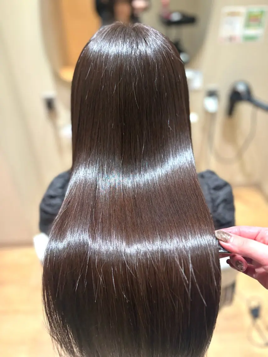 ロング 髪質改善 トリートメント ヘアカラー トリートメント 中島愛佳🐥⸒⸒ 縮毛矯正/艶髪カラーのヘアスタイル