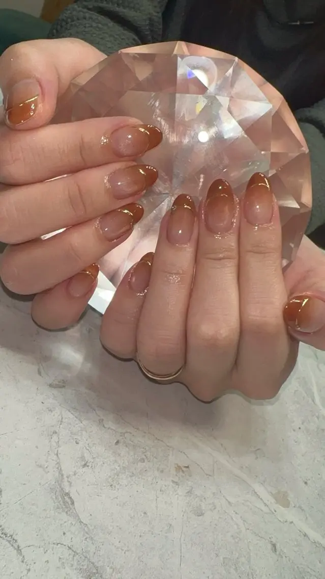 ネイル フレンチネイル グラデーション マグネットネイル ハンドネイル with nail.のネイルデザイン