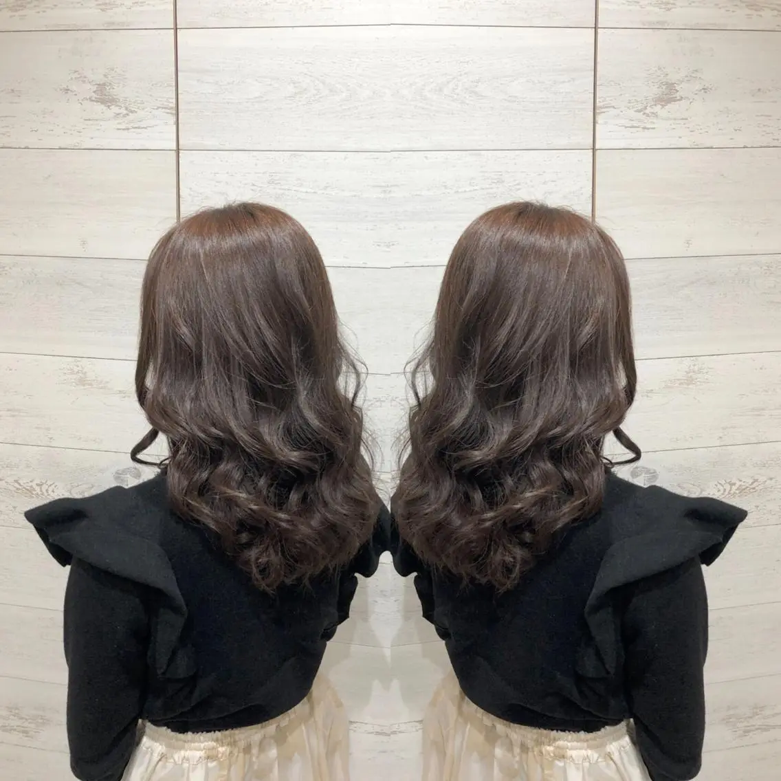 ミディアム カラー アッシュ 髪質改善✨透明感 カラー🫧KAORIのヘアスタイル