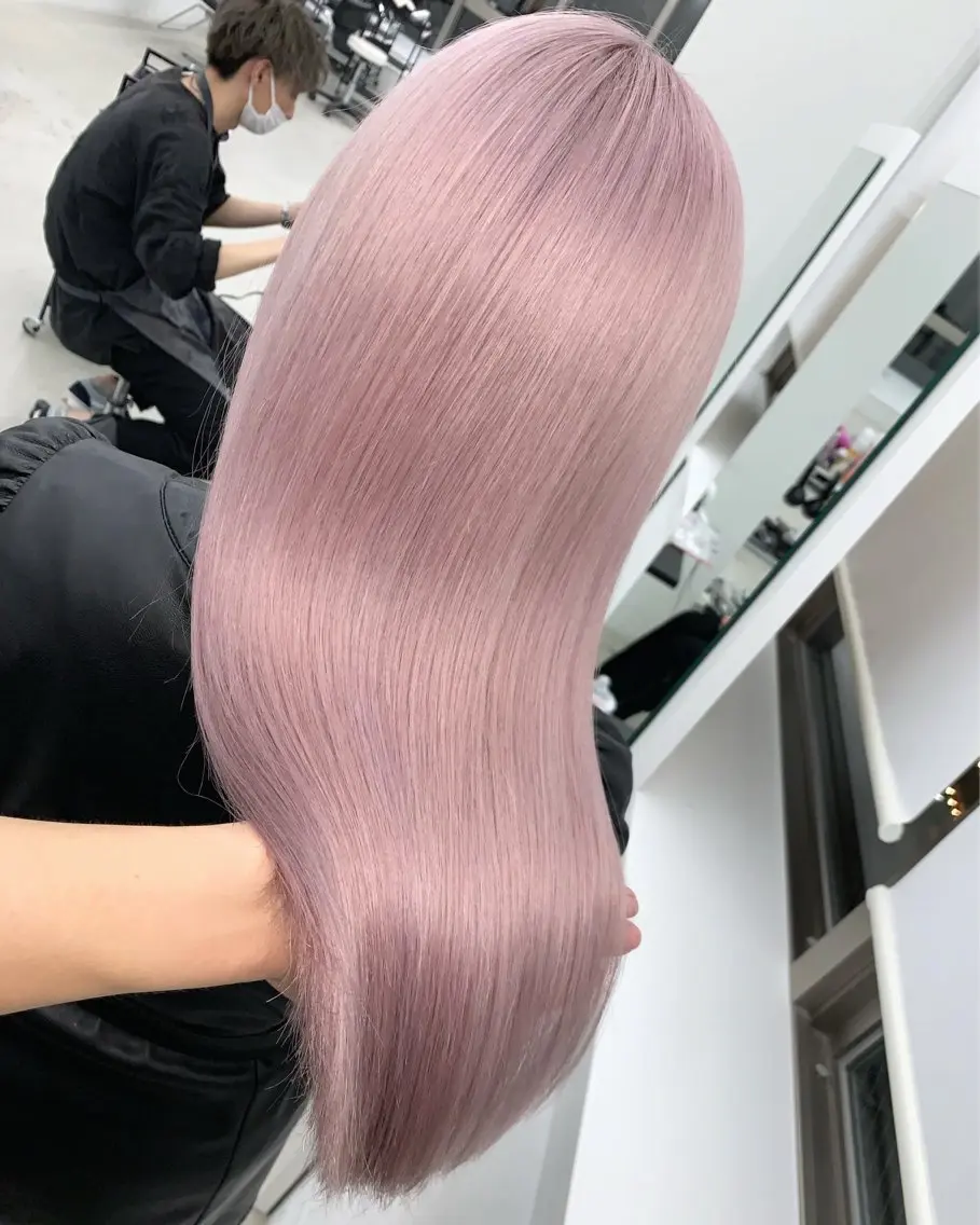 ロング カラー ブリーチ ピンクカラー ヘアカラー Kazuki/名古屋 ブリーチ/髪質改善のヘアスタイル
