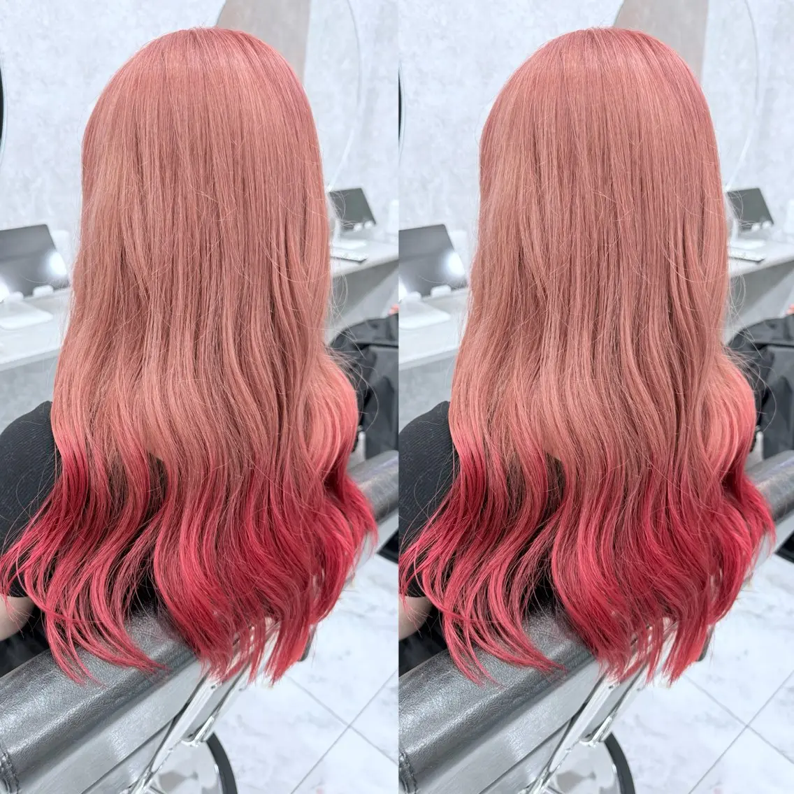 セミロング カラー 🌺ハイトーン🌺 矢葺 なぎさ🌺🌺のヘアスタイル