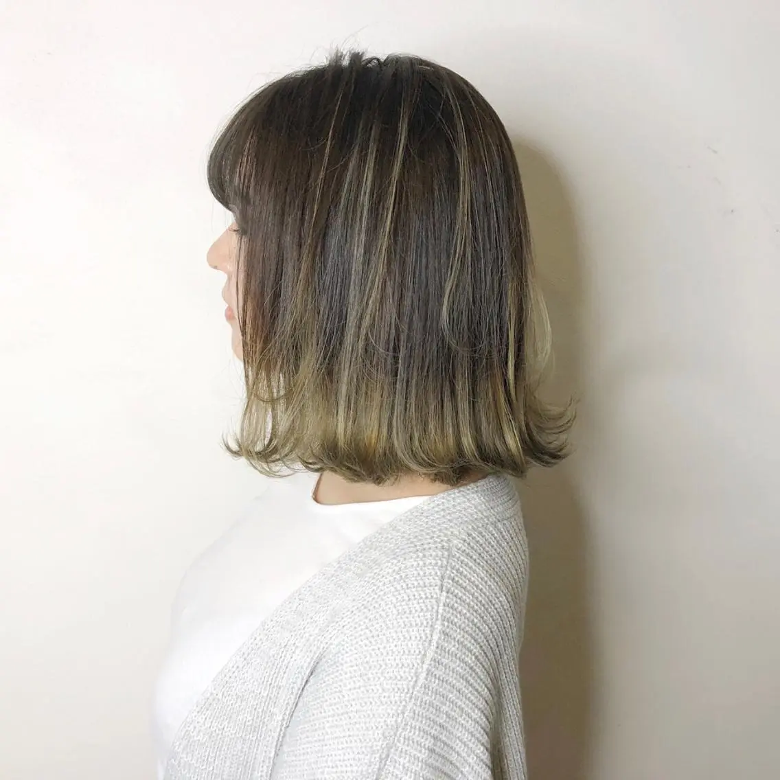 ミディアム カラー カラーモデル募集中 美容室ハピスのヘアスタイル