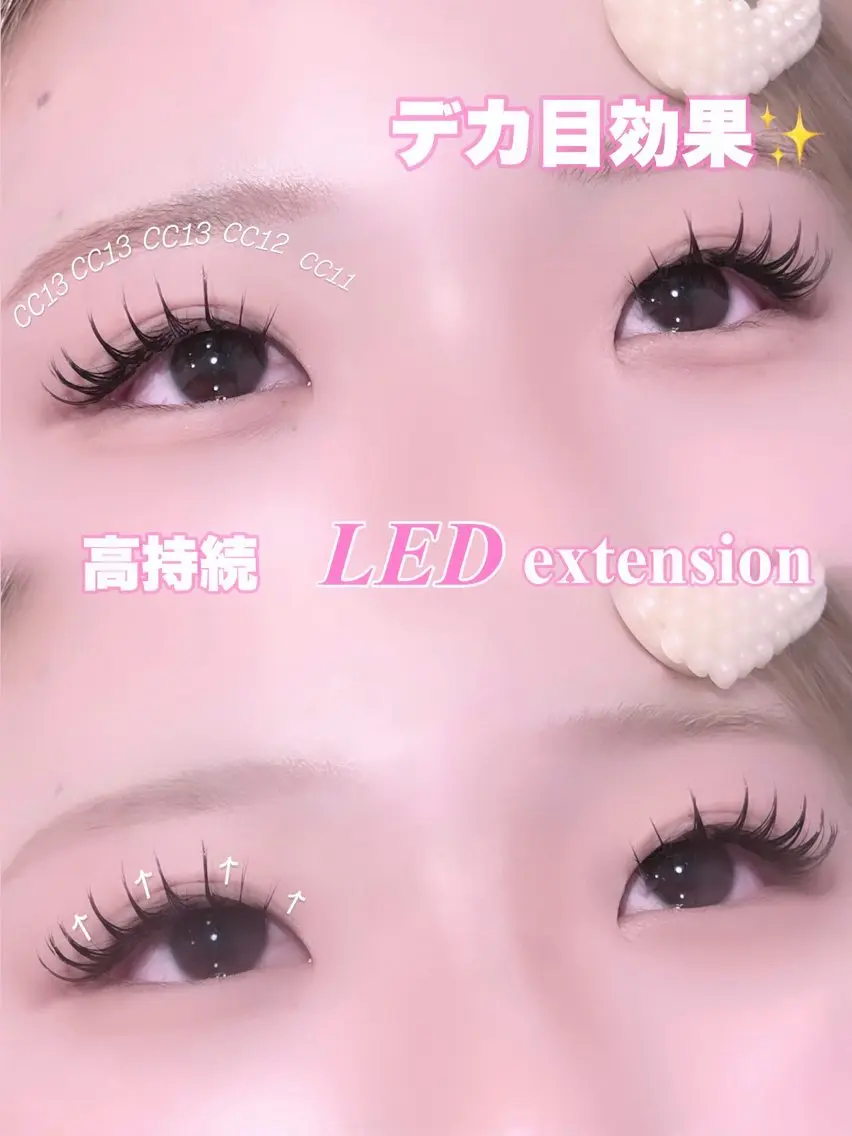 マツエク・マツパ LED💕No.1 ︎CHIKAʚ🎀ɞのマツエク・マツパデザイン