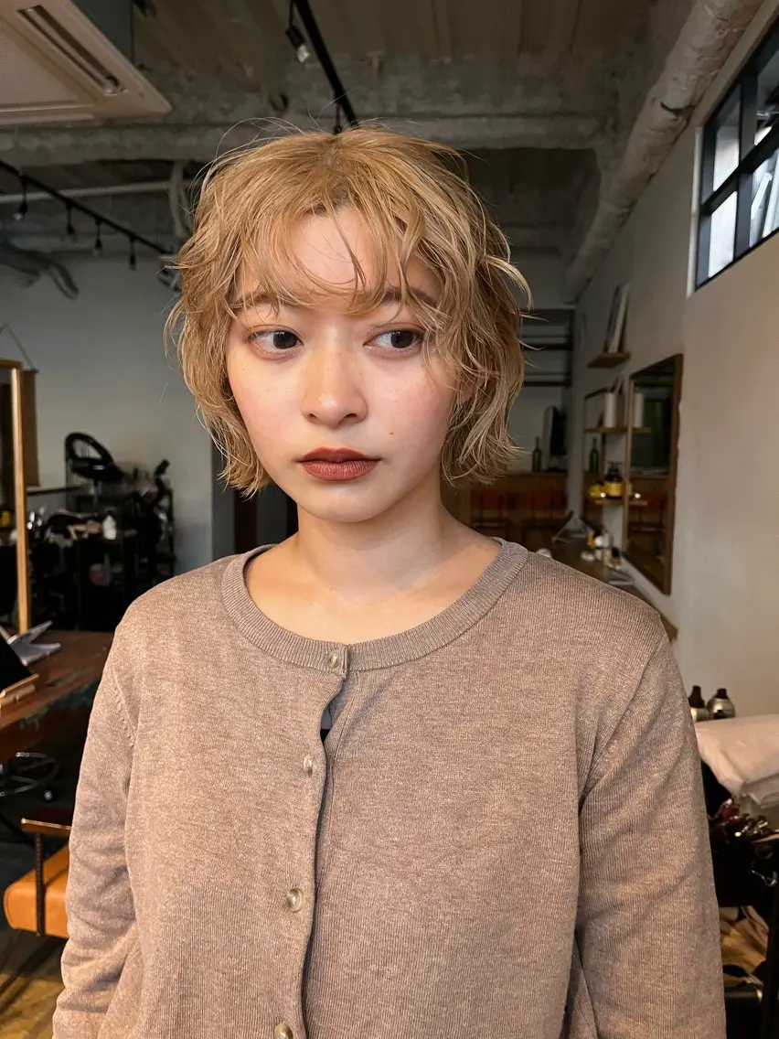 ショート カラー china/ボブ /レイヤーカットのヘアスタイル