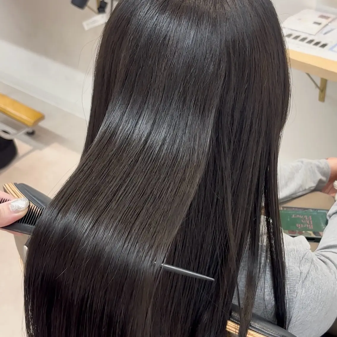 ミディアム 髪質改善 トリートメント カット ヘアカラー トリートメント 🫧透明感/レイヤー /縮毛矯正/うみ🌟のヘアスタイル
