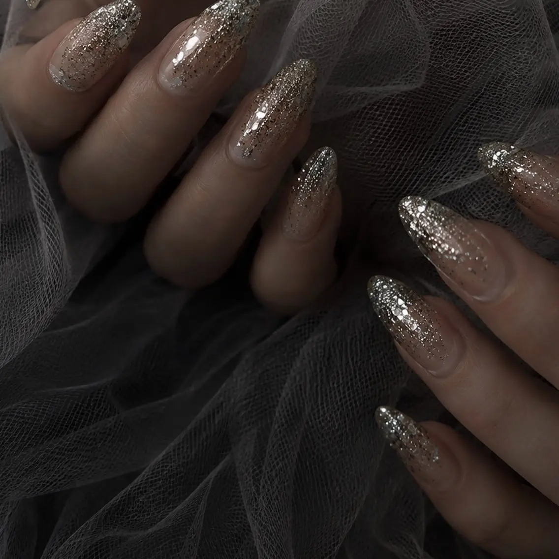glitter nailの写真