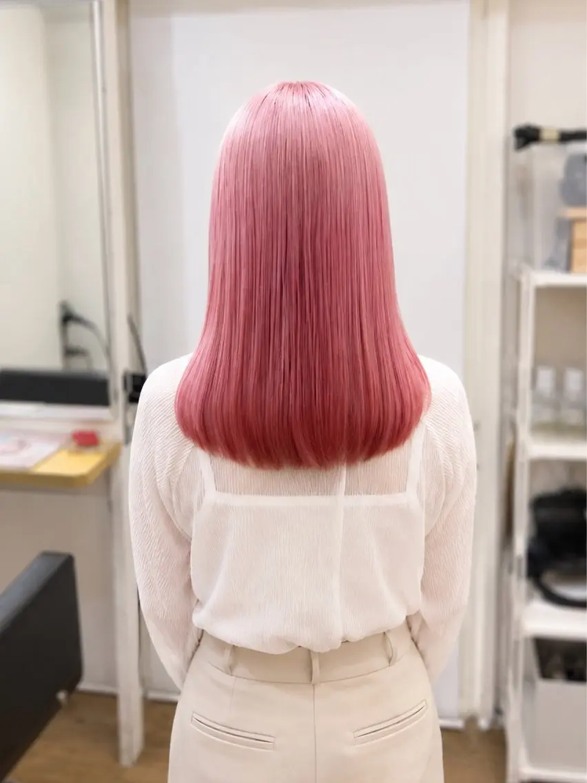 ミディアム 韓国風ヘア カット ヘアカラー SA KIのヘアスタイル