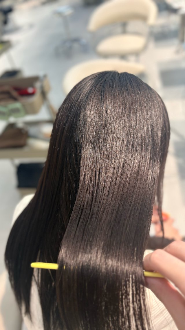 セミロング ボブ 顔まわりレイヤー 顔周りカット 髪質改善 韓国風ヘア ヘアカラー トリートメント 大宮/似合わせボブ レイヤー/透明感/歩のヘアスタイル