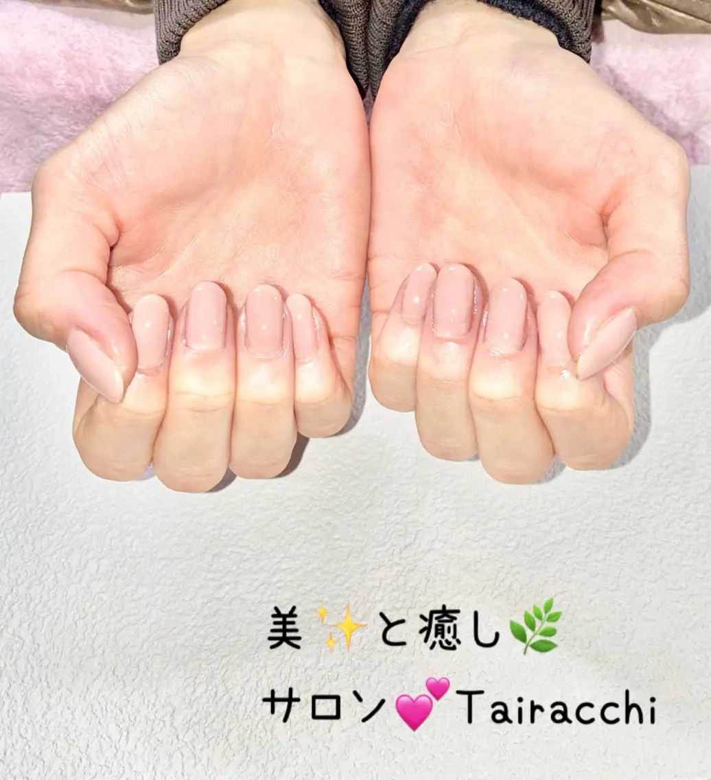 ネイル マグネットネイル ピンク ピンクベージュ ハンドネイル Tairacchi タイラッチのエステ・リラクイメージ