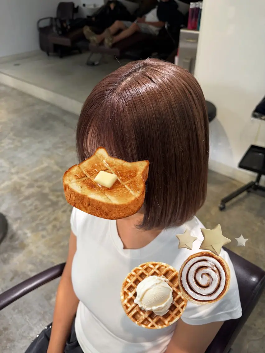 ミディアム カラー ヘアカラー ユ ウカのヘアスタイル