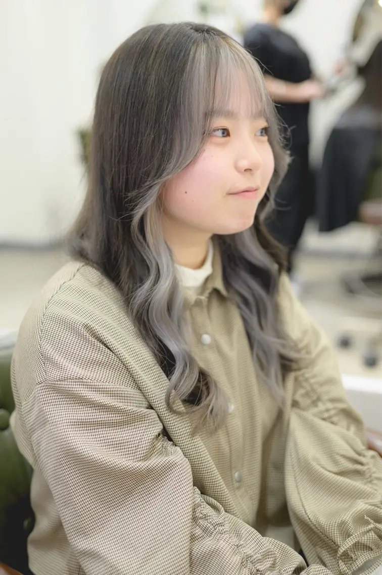 ミディアム ミストバング ショート/ボブ ハイトーン❤️原航平のヘアスタイル