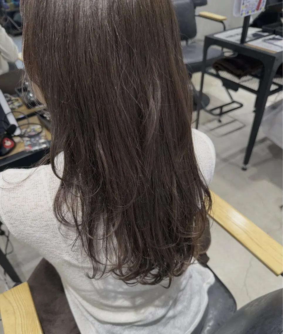 セミロング カラー 暖色カラー🍊 ボブ🌿顔周りcutのヘアスタイル