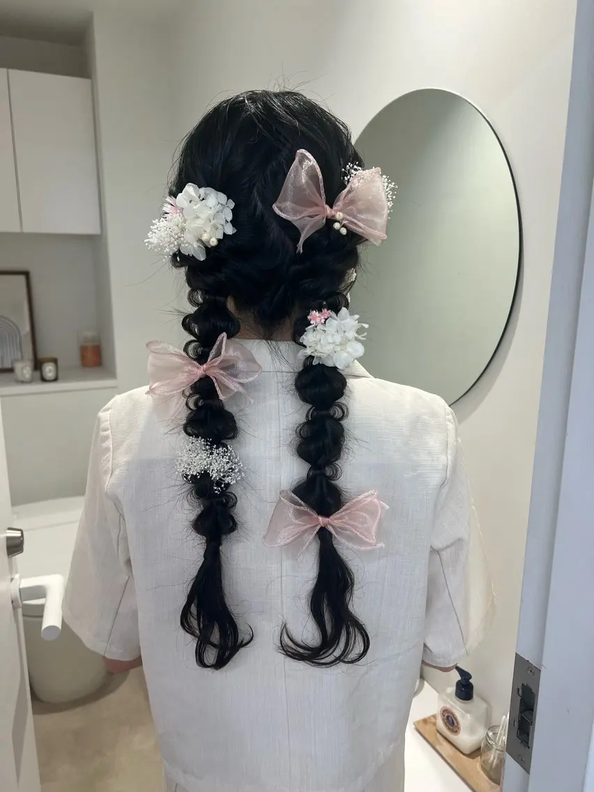 ヘアアレンジ 結婚式・ブライダル ヘアセット アレンジ/ブラウン カラー HARU🕯のその他イメージ
