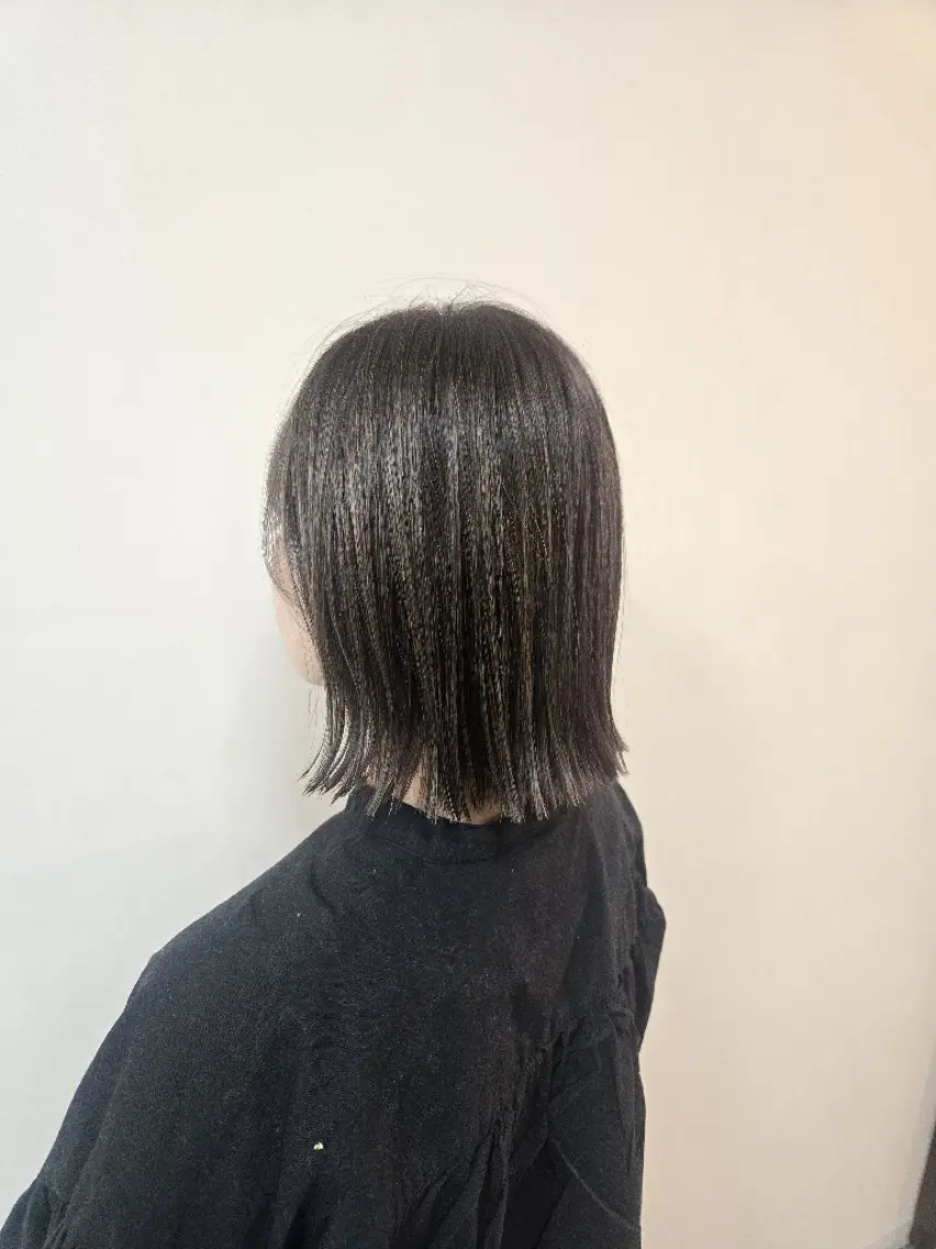 ミディアム 切りっぱなしボブ ボブ 稲島 弘子のヘアスタイル