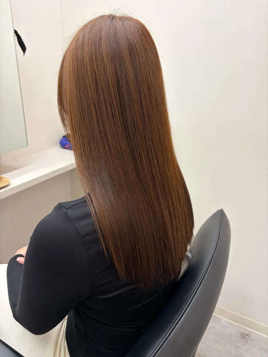 セミロング 髪質改善 トリートメント ヘアカラー トリートメント 髪質改善/縮毛矯正/ 艶カラー/登貴のヘアスタイル