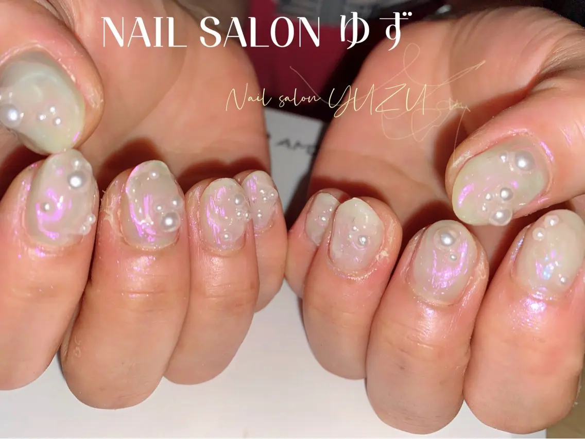ネイル カジュアル チークネイル フットネイル フレンチネイル ジェルネイル ゆず- Nail Salonのネイルデザイン
