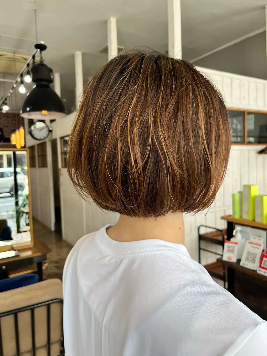 ショート パーマ 山口 真里亜のヘアスタイル