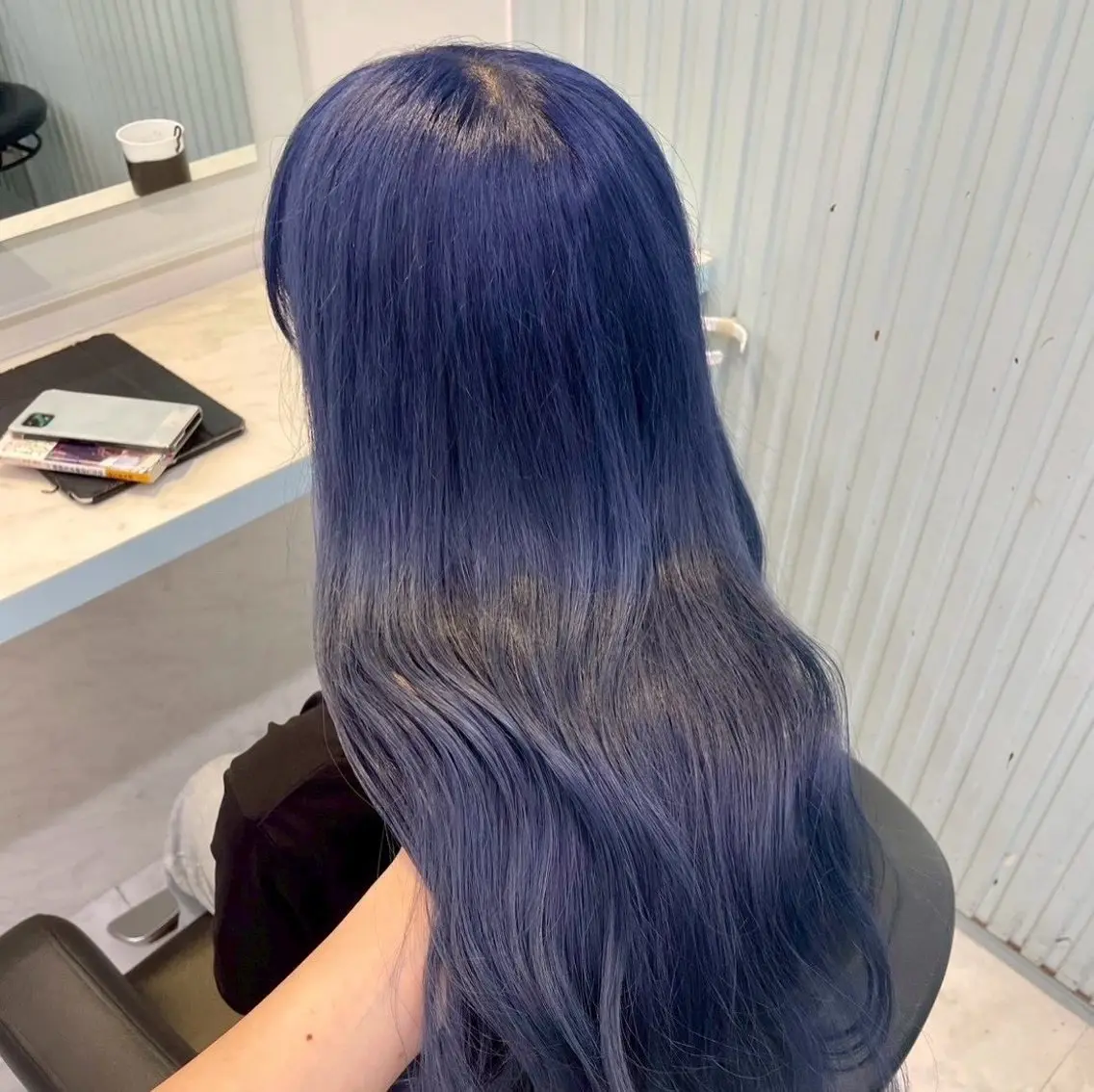 カラー ブルーカラー ヘアカラー 💎色落ちまで綺麗 寒色HARUKA💎のヘアスタイル