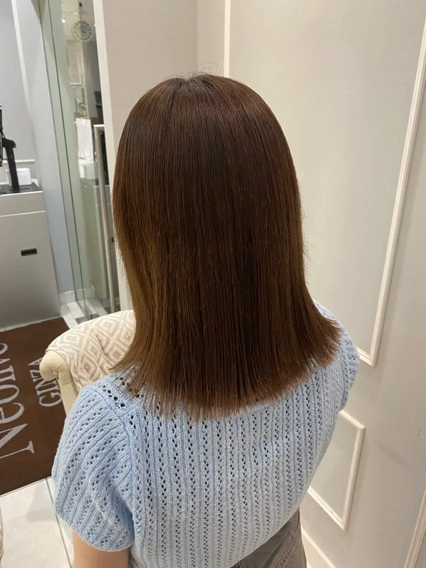 ミディアム ボブ 外ハネヘア 韓国ヘア🍒渡辺 咲🍒のヘアスタイル