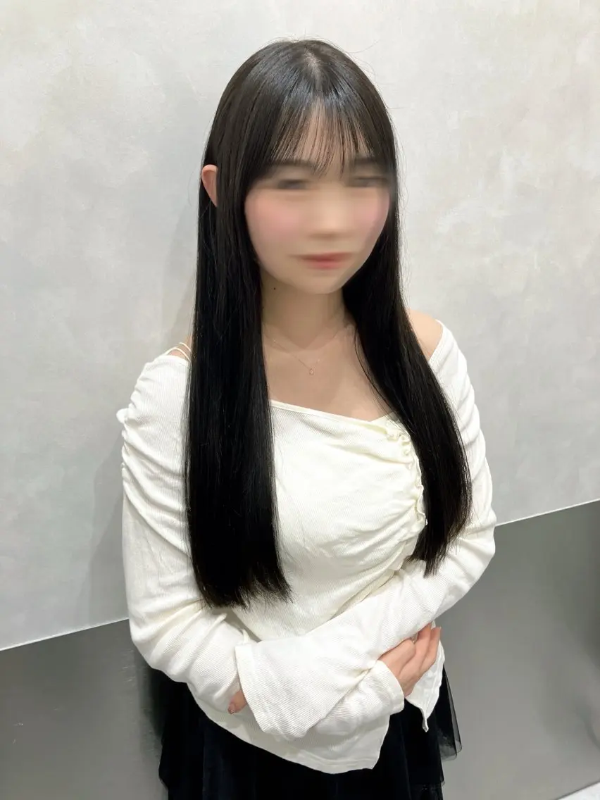 ロング カラー カット ヘアカラー トリートメント 💖ブリーチなし透明 感💖ASAHIのヘアスタイル