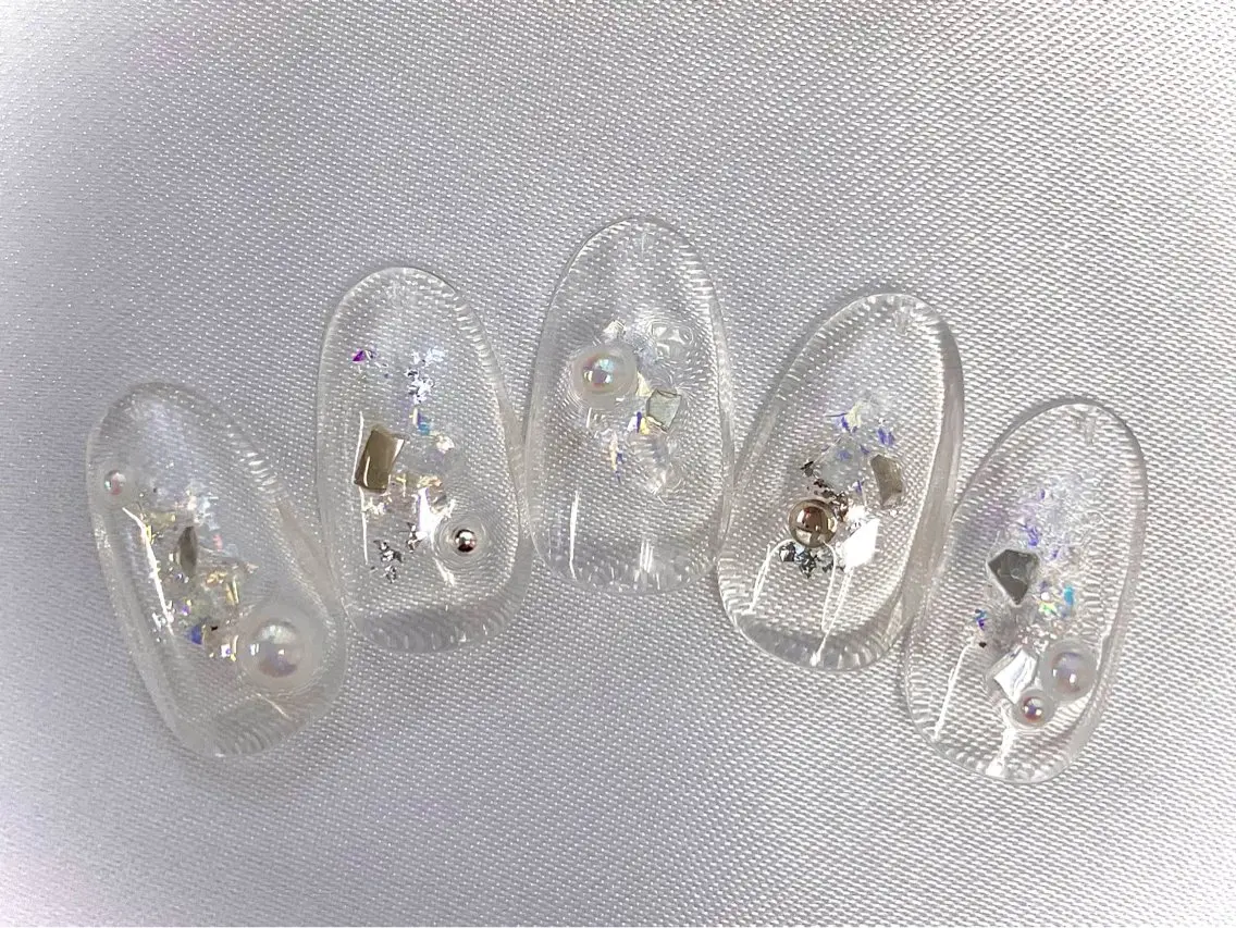 ネイル クリアネイル 美フォルムネイル Hinaのネイルデザイン