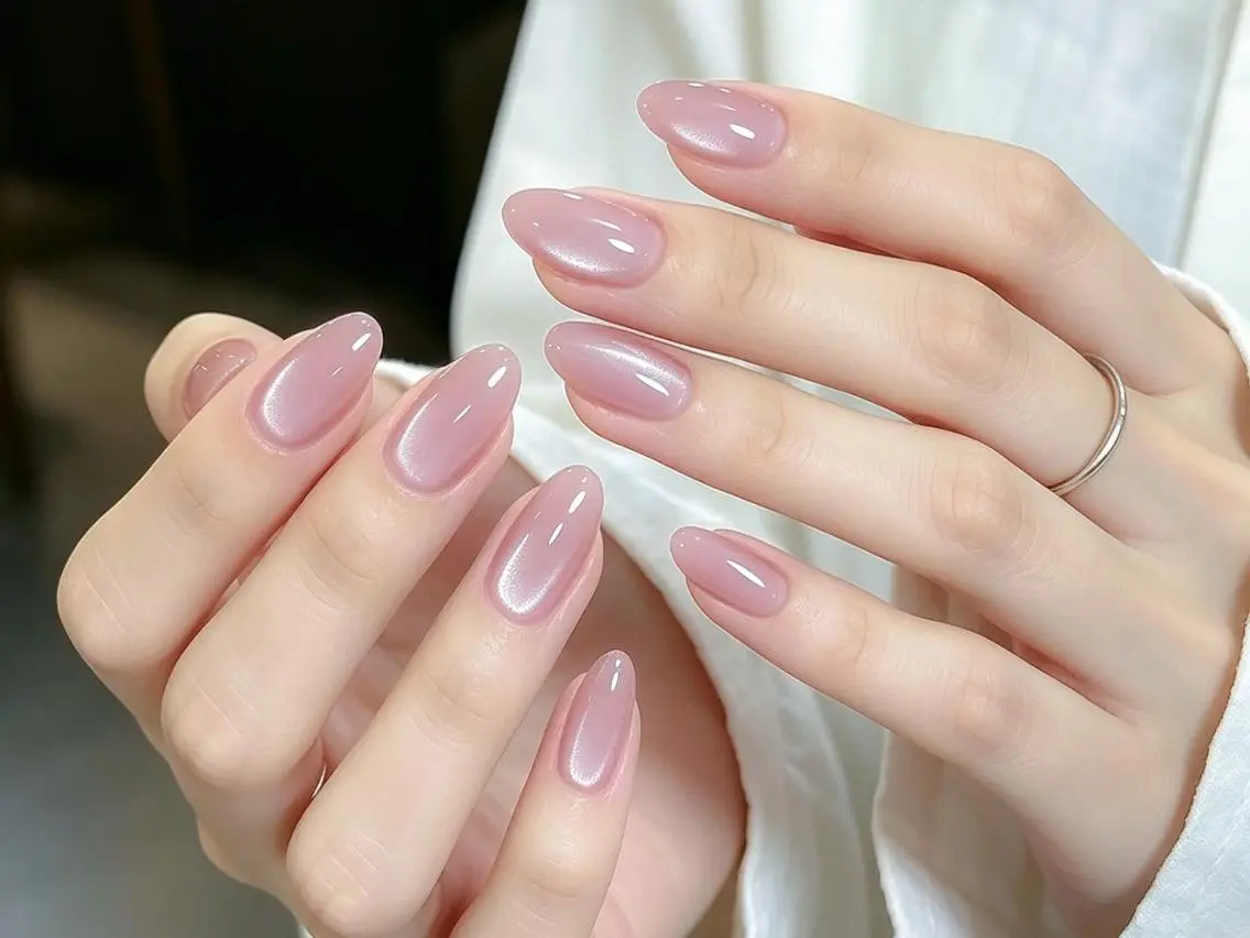 ネイル メンズ メンズ韓国風 オーロラネイル チークネイル 長さ出し フレンチネイル ハンドネイル ハンドケア NEW NAIL💞 Ka Kaのネイルデザイン