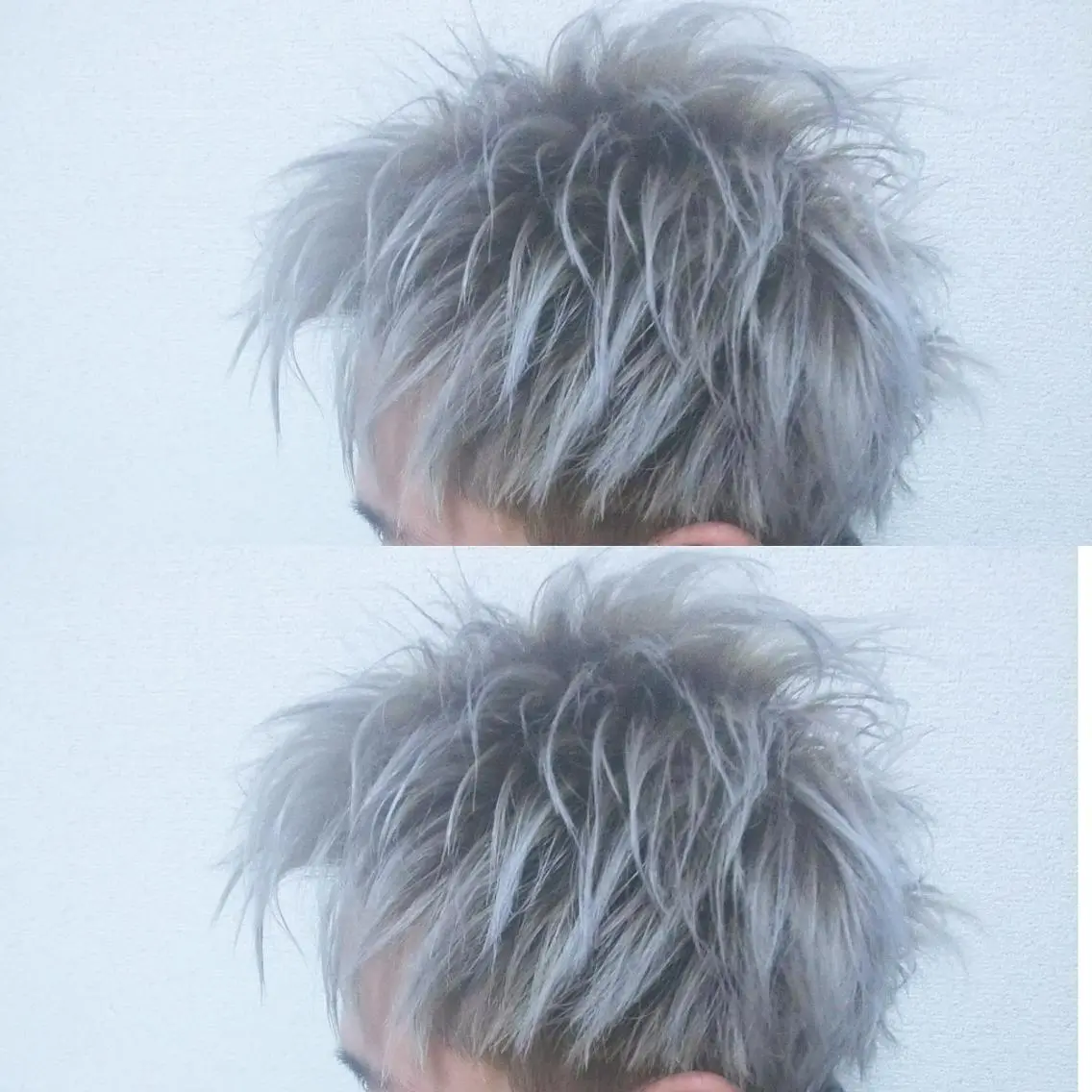 メンズ カラー シルバー ホワイトシルバー RU RIのヘアスタイル