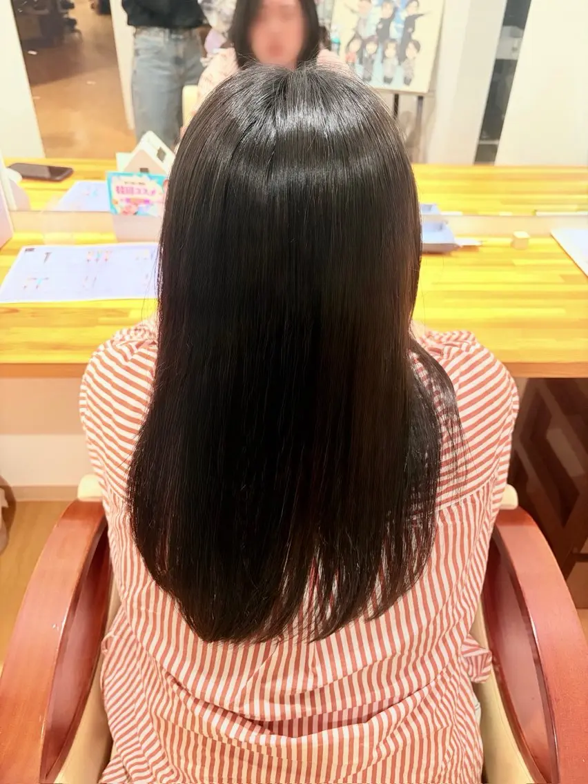 ロング カラー 黒髪 中島 萌 /moe.firstのヘアスタイル