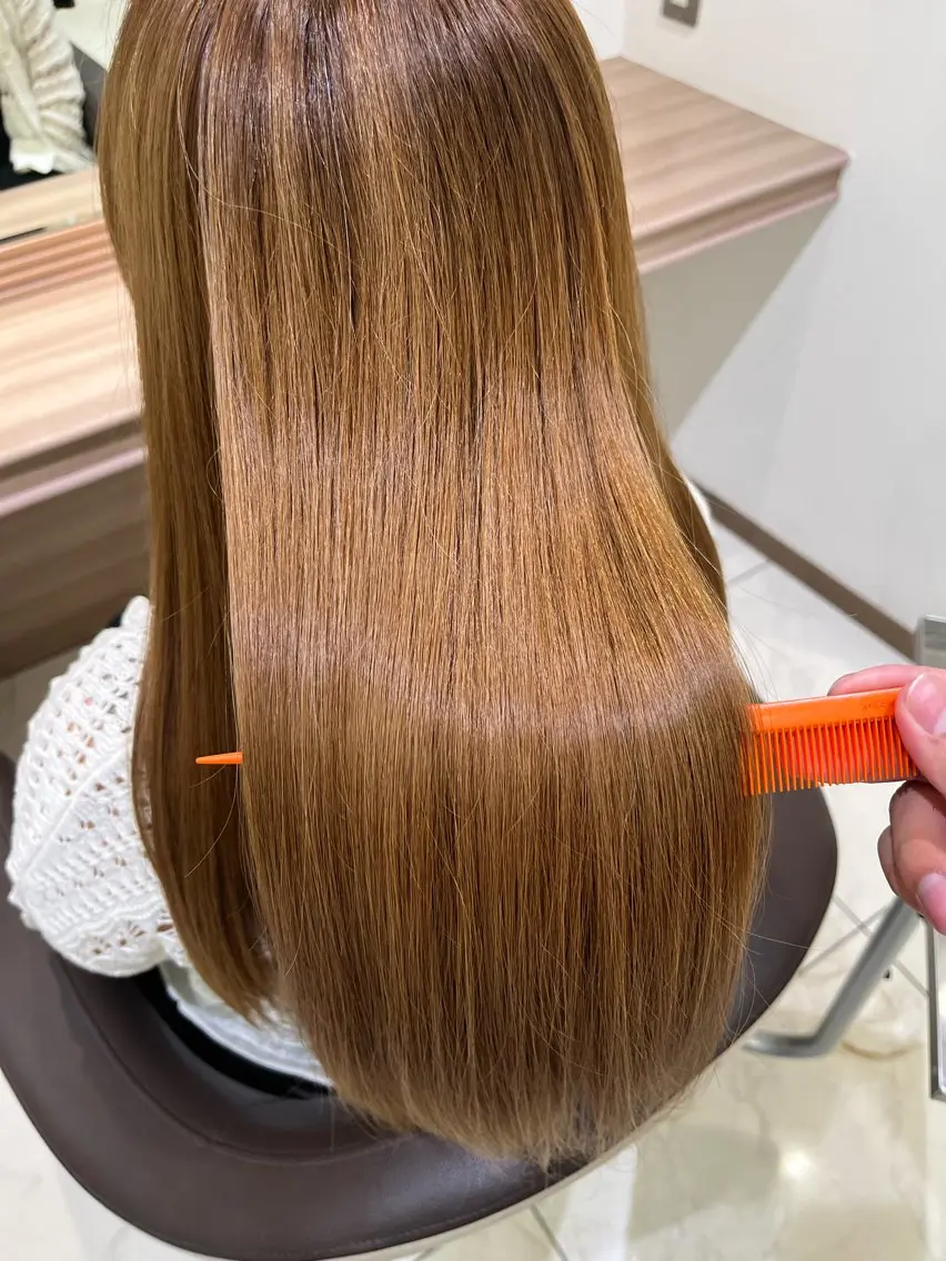 ロング 髪質改善 トリートメント 【メンズパーマ✨️ 髪質改善矯正】岩城のヘアスタイル