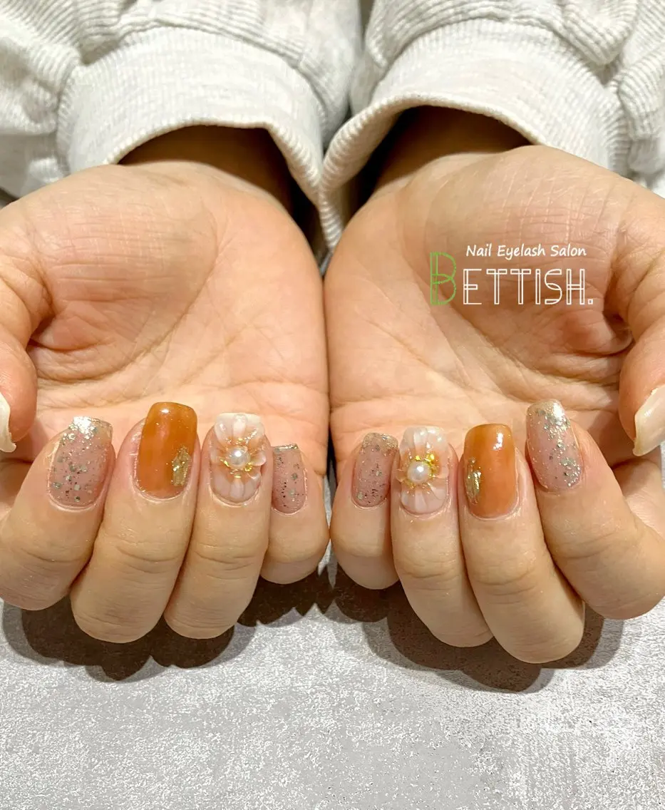 ネイル オレンジ BETTISH. KUMIKO☺︎︎のネイルデザイン