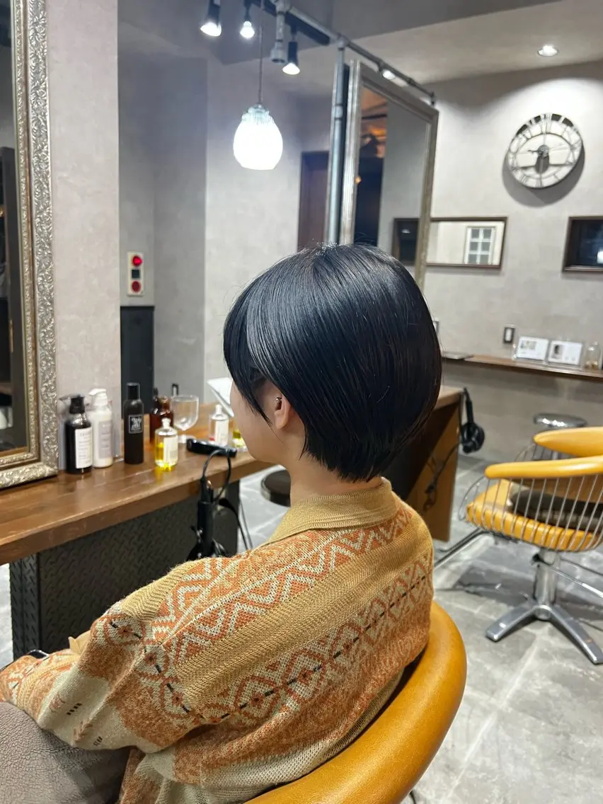 ショート カット 天王町×韓国レイヤー 髪質改善 佐藤友茉のヘアスタイル