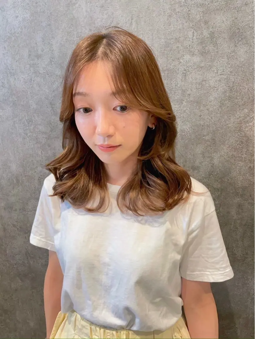 ミディアム カット ヘアカラー BUCKS【天王寺】 バックス【駅30秒】のヘアスタイル