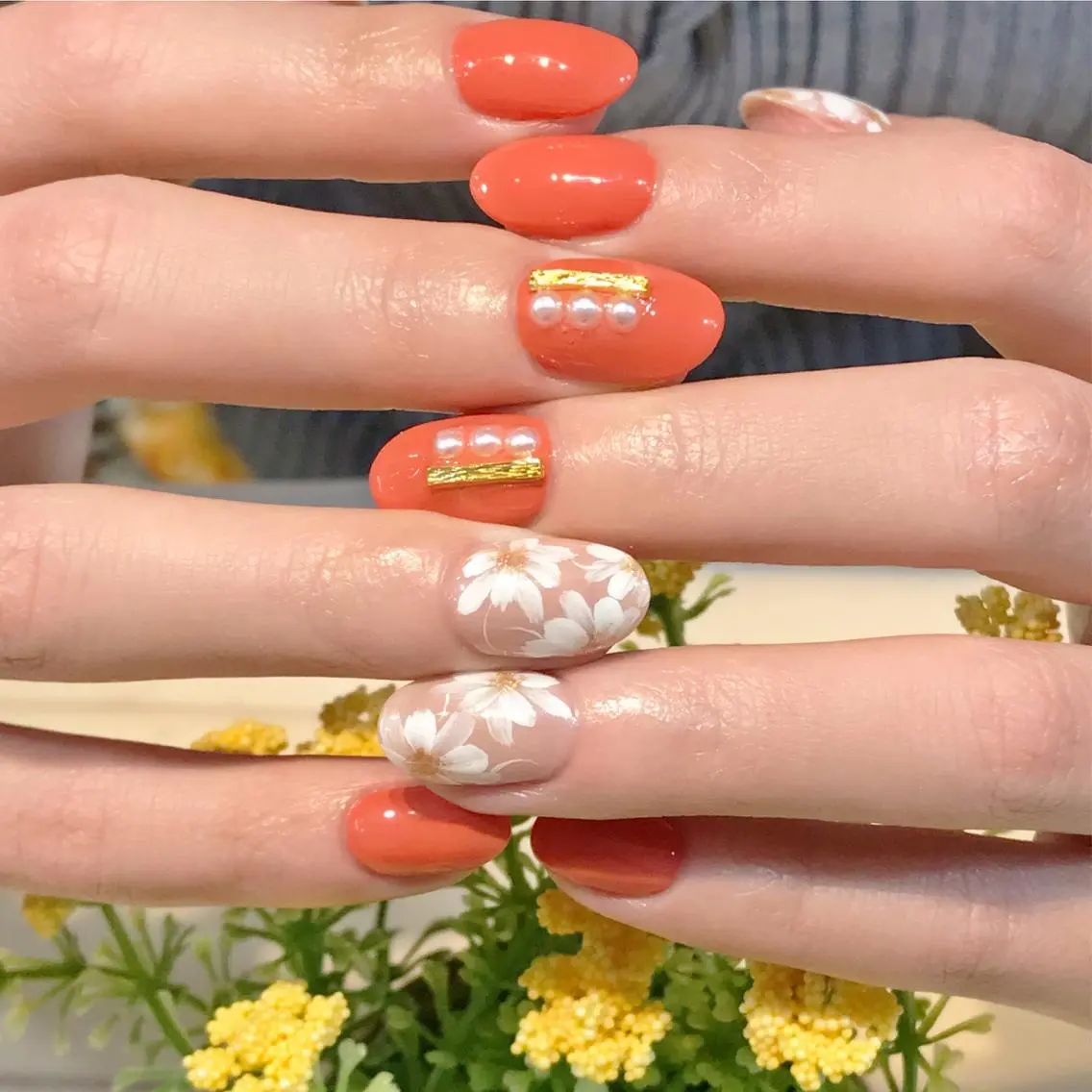 ネイル 春ネイル nailart ecritのネイルデザイン