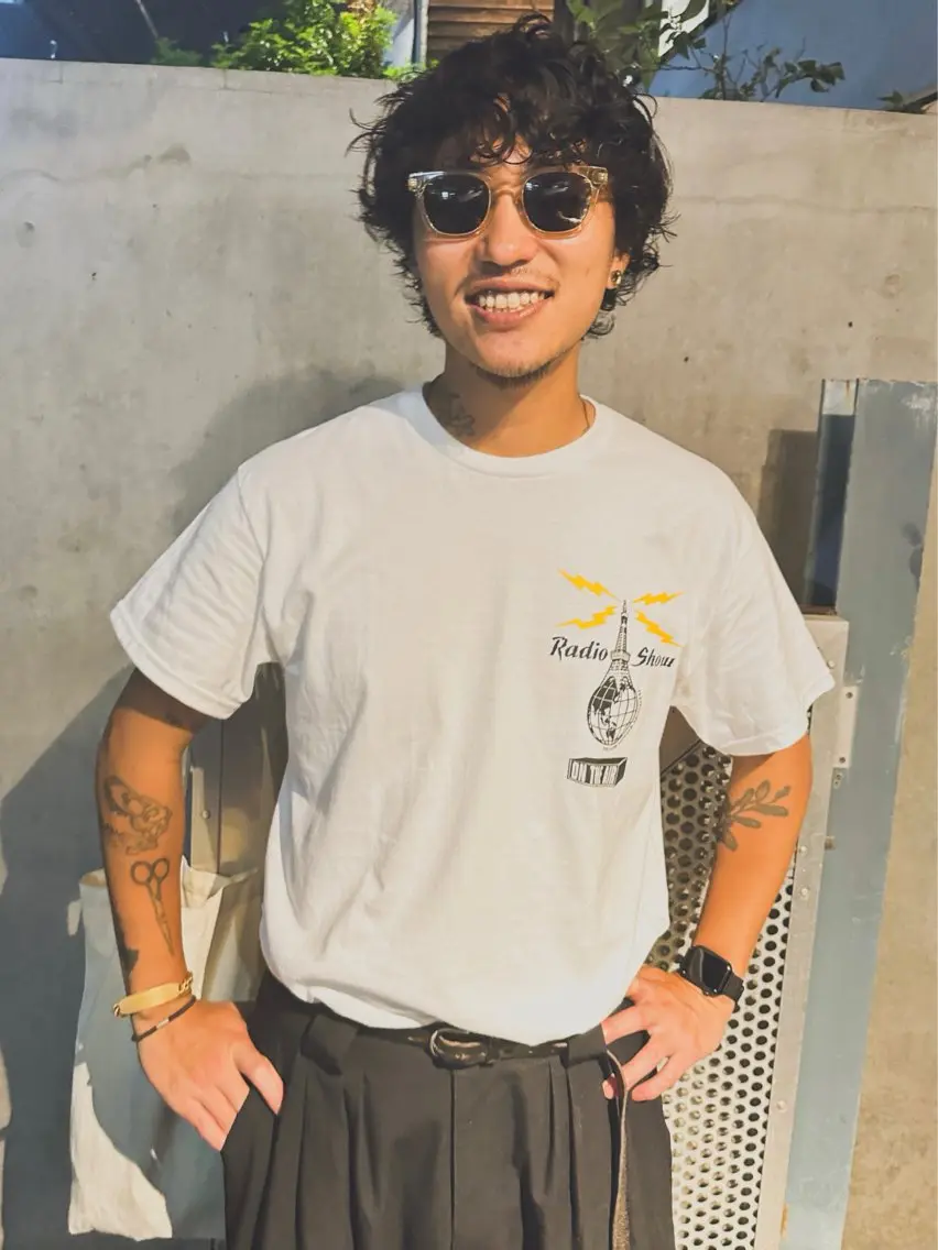 ミディアム パーマ メンズ ミディアムパーマ メンズパーマ カット パーマ ヘアセット 原宿↔︎浦和 美容師 折笠 亮のヘアスタイル