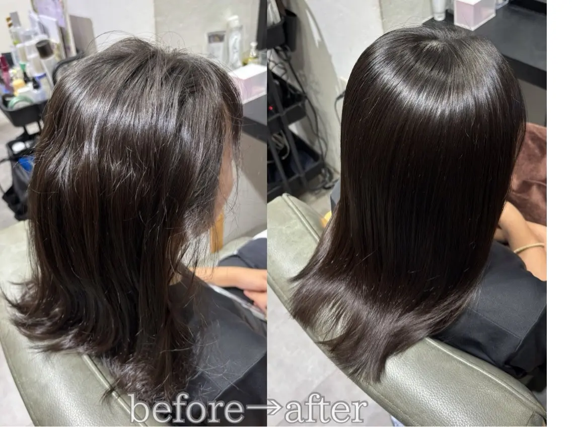 ミディアム 縮毛矯正 ✨似合わせボブ✨ 縮毛矯正のヘアスタイル