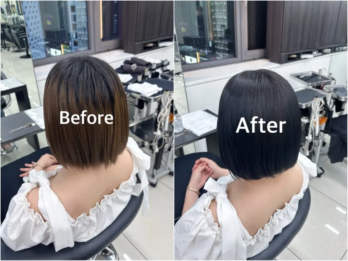 ミディアム ヘアカラー トリートメント オリーブグレージュ るな🕊🫧のヘアスタイル